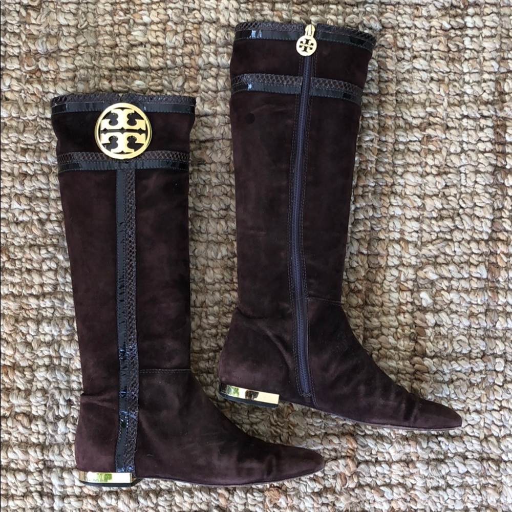 Brown Suede Tory Burch Boots